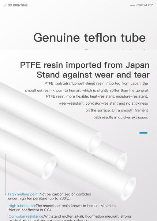 Immagine prodotto Creality Tubo in teflon Capricorn Kit 2 m (Tubo flessibile)