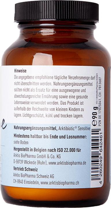 Valori nutrizionali e ingredienti Arktis Arctibiotic Sensitive Plv (1 Pezzo/i, Polvere, 260 g)