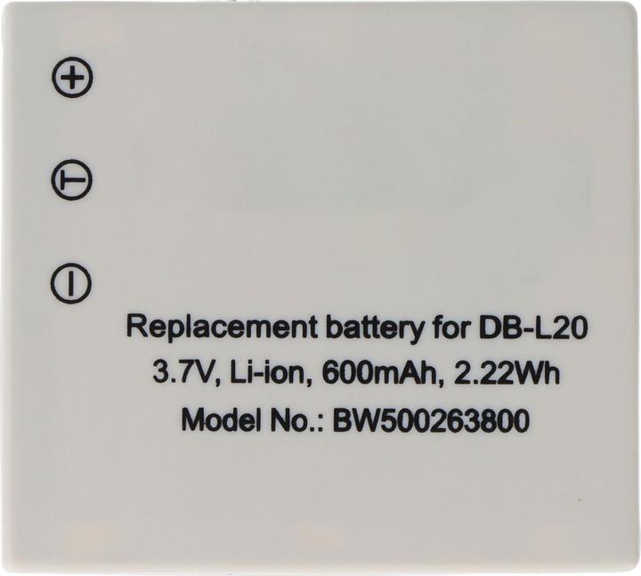 Actual product image Sanyo Akku DB-L20, Xacti DMX-C1 (Camera battery)