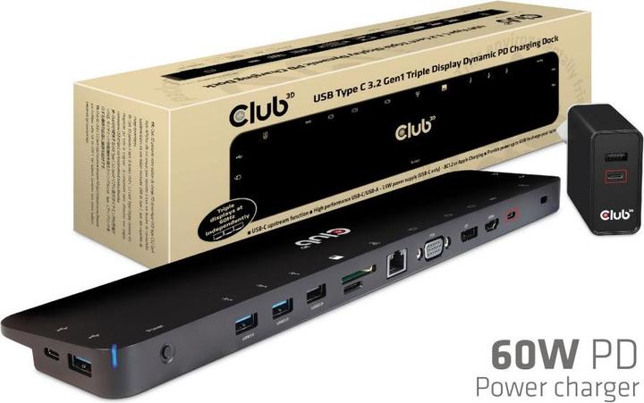 Produktbild Club 3D CSV-1564 (USB-C, 3 Ports)