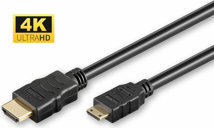 Actual product image MicroConnect 2m HDMI/miniHDMI C 2m HDMI Mini-HDMI Black HDMI Cable (HDM1919C2, VMC-15MHD, HTC) (2 m, HDMI)
