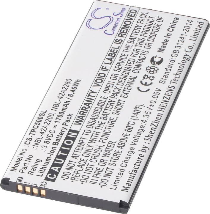 Produktbild XCell Akku passend für TP-Link / Neffos C5 Dual SIM Handyakku NBL-42A2200, NBL-42A2280, 3,7V, 1700mAh