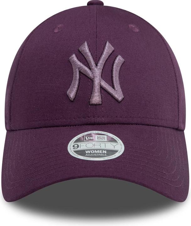Actual product image New Era 9Forty Ladies Cap - Metallic New York Yankees Damson