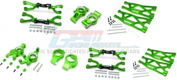 Actual product image GPM aluminium suspension set complete v/h green trx x-maxx
