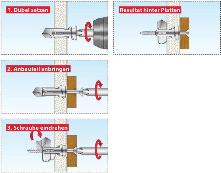 Produktbild Tox Gipskartondübel Spiral Pro 39-5 S 4 Stück (4 Stk.)