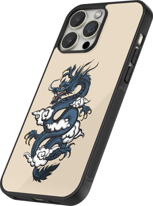 Image du produit PhoneLook Coque Silicone rigide noir Blue Dragon Tattoo (Apple iPhone 15 Pro)