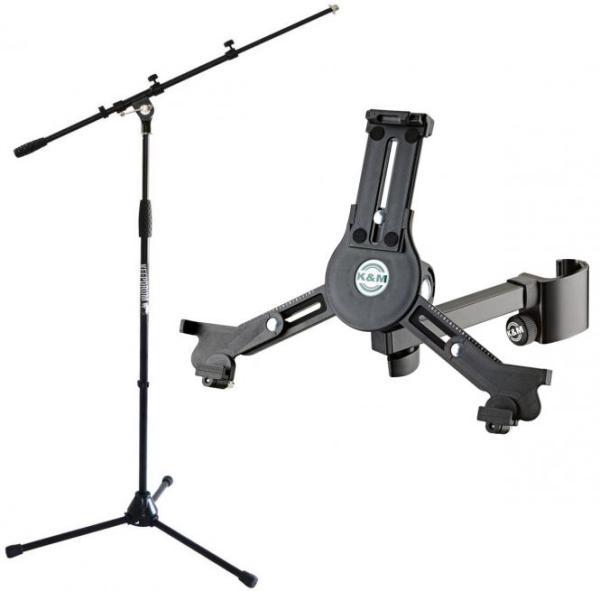 K&M 19791 Tablet-PC-Halter mit Mikrofonständer