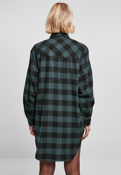 Actual product image Urban Classics Ladies Oversized Check Flannel Shirt Dress (S)
