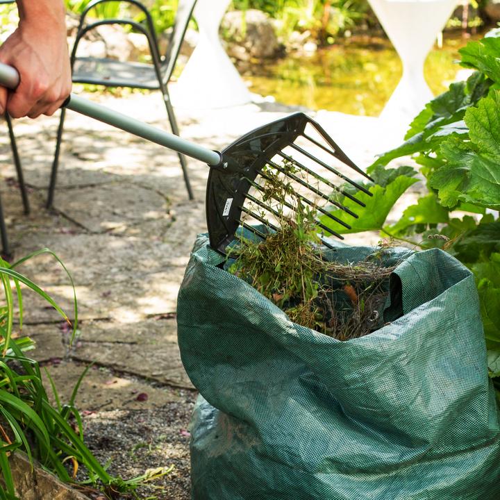 Image du produit UPP Pelle de cour & jardin petite 3 en 1 Râteau Pelle Tamis Manche télescopique Aluminium