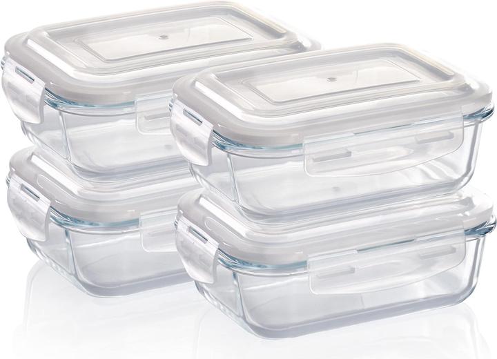 Grizzly Fresh food containers, 4 x 640 ml Rectangular (0.64 l)