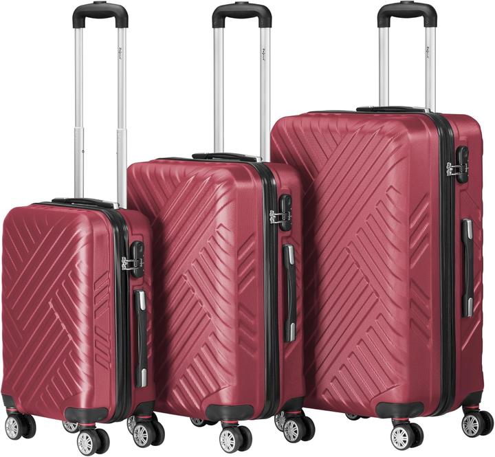 Immagine prodotto Zelsius Set di valigie rigide da 3 pezzi (Bagaglio a mano (fino a 50 litri), M (50 - 90l), L (90 - 115l))