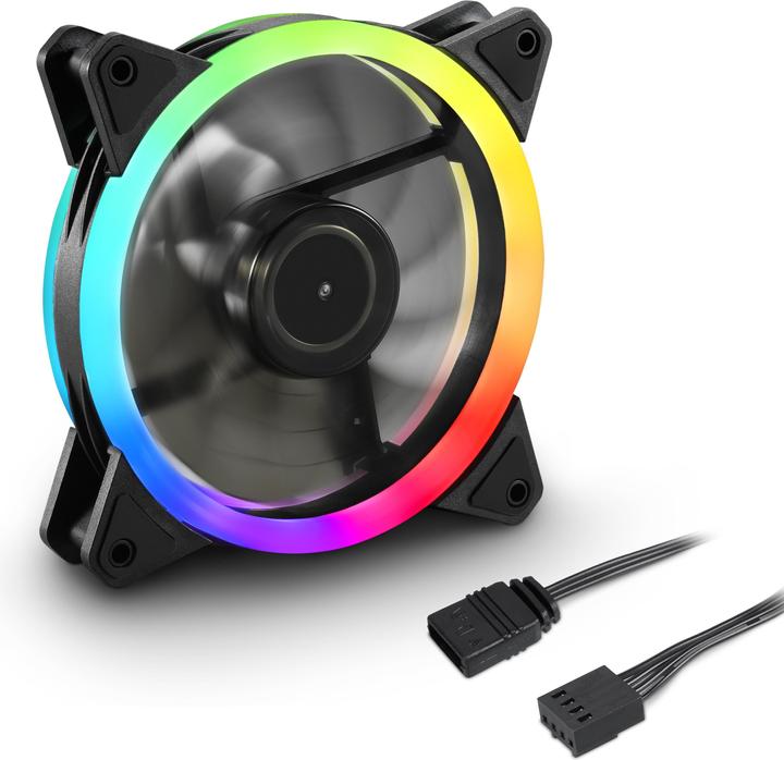 Actual product image Sharkoon Fan SHARK Blades PWM RGB (120 mm, 1 x)