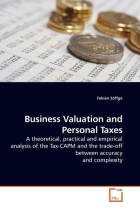 Produktbild Business Valuation and Personal Taxes (Deutsch, Fabian Söffge, 2009)