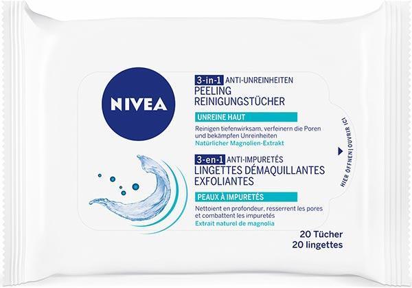 NIVEA 3 in 1 (Peeling, Reinigungstücher)