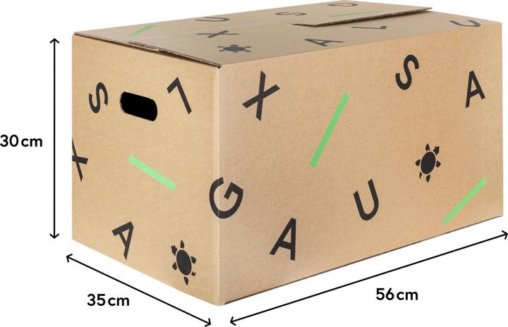 Produktbild Galaxus Umzugskarton (10er Set) (56 x 35 x 30 cm, 60 l)