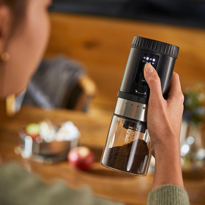Actual product image Tchibo Coffee grinder with glass container