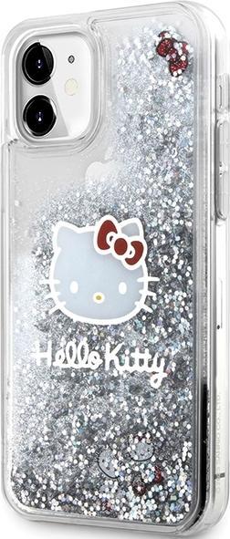 Actual product image Hello Kitty HKHCN61LIKHET iPhone 11 / Xr 6.1" srebrny/silver hardcase Liquid Glitter Charms Kitty He (Apple iPhone 11, Apple iPhone XR)
