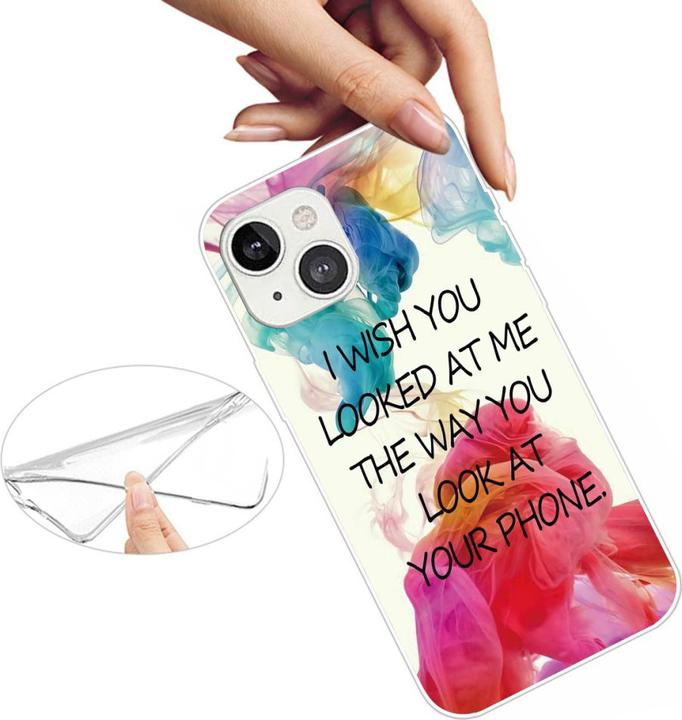 Actual product image Ueli Express iPhone 13 Super Slim rubber protective case Look at me (Apple iPhone 13)