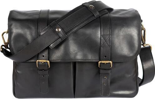 Image du produit Bronkey Roma Leder-Messenger-Tasche, schwarz (Sac à bandoulière pour appareil photo)