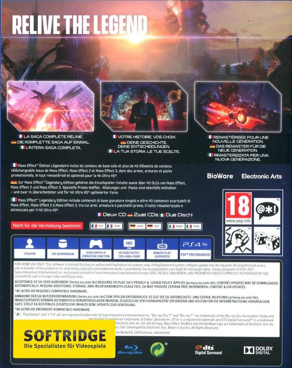 Produktbild EA Games Mass Effect Legendary Edition (PS4, Multilingual)