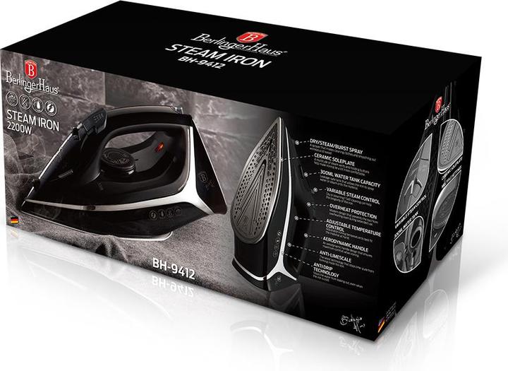 Produktbild BerlingerHaus Bügeleisen Black Silver Collection (2200 W, 25 g/min)