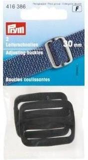 Produktbild Prym Leiterschnallen, schwarz 30 mm, Karte 2 Stk., Kunststoff