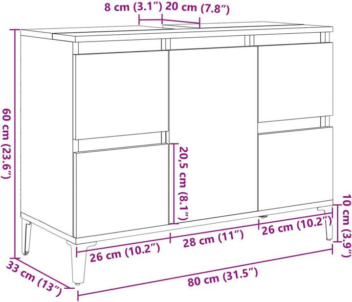 Image du produit VidaXL Tycha (80 x 33 x 60 cm)