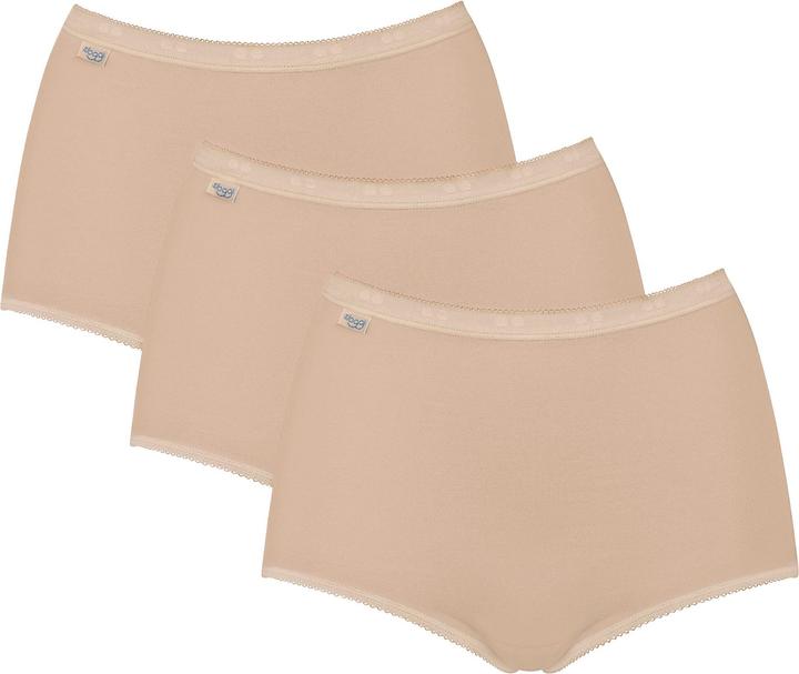Produktbild Sloggi Damen Basic+ Maxi Slip Schlüpfer natürlich weich | 3 Stück (44, 3er Pack)