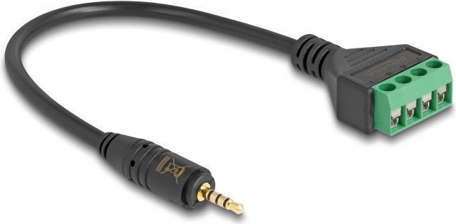 Immagine prodotto Delock Cavo jack 2,5 mm a 4 pin con adattatore per morsettiera 20 cm (0.20 m)