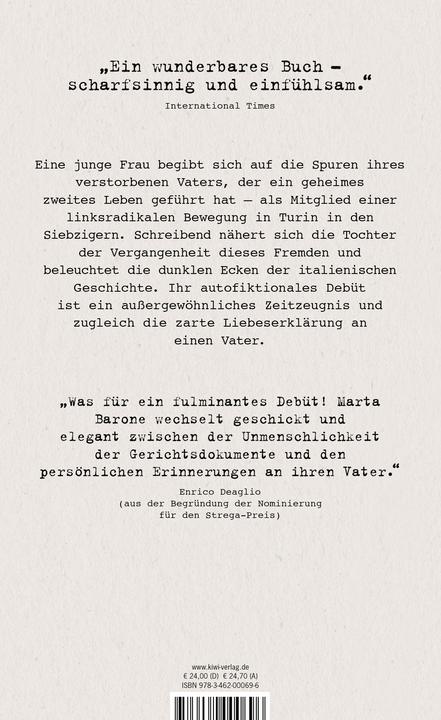 Valori nutrizionali e ingredienti Als mein Vater in den Strassen von Turin verschwand (Tedesco, Marta Barone, Jan Schönherr, 2024)