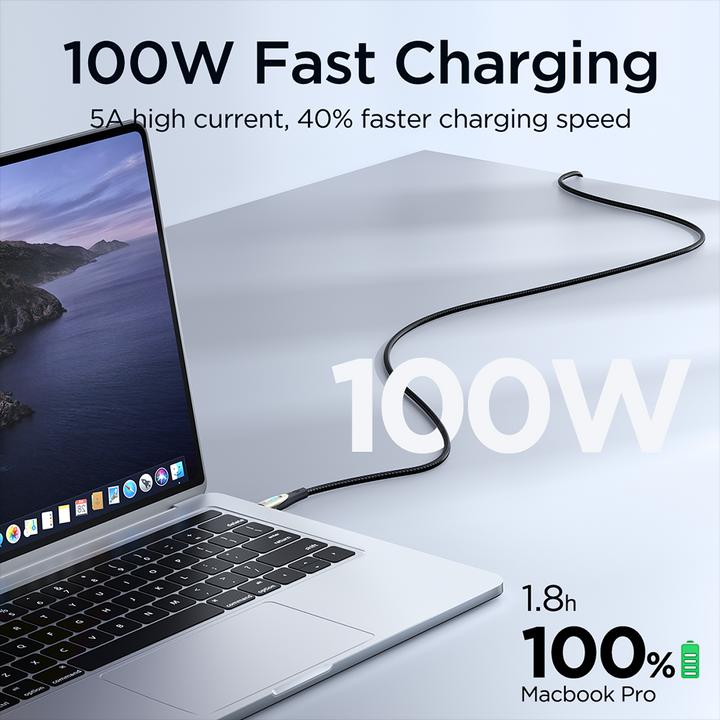 Actual product image Joyroom Star-Light Series SA27-CC5 USB-C / USB-C cable 100W 1.2m - black (1.20 m, USB 2.0)
