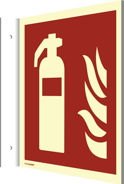 Image du produit Moravia Panneau de signalisation d'incendie Extincteur Panneau drapeau aluminium, 200x200 mm