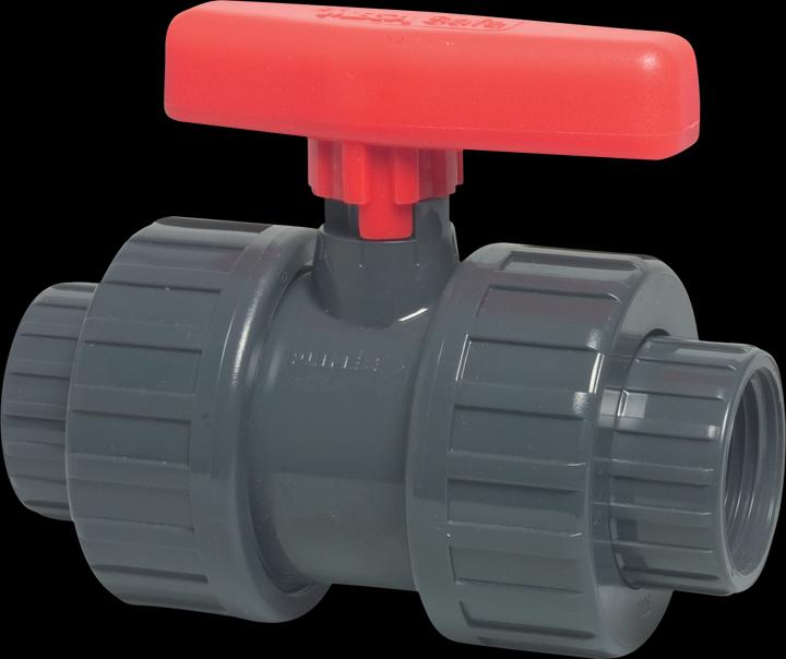 Produktbild Mega Kugelhahn PROFEC PVC-UIG 1 ″ Nenngrösse DN25 (Perlstrahl-Gewindeadapter, 25 mm)