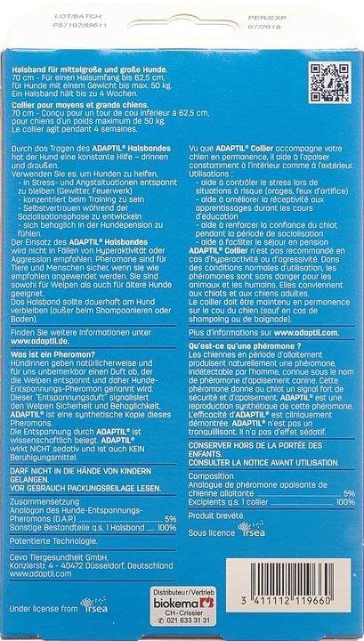 Produktbild Adaptil Halsband Hund (M, L, Hund, Allgemein)