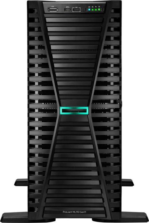Actual product image HPE E ProLiant ML110 Gen11, 8U 8 Core, RDIMM 1R 4800 MT/s, 4xLFF, 1xPS, onb (Intel Xeon Bronze 3408U, 16 GB, Tower Server)