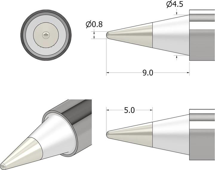 Produktbild iFixit Power Series Soldering Iron Tip – konisch, Zubehörtyp