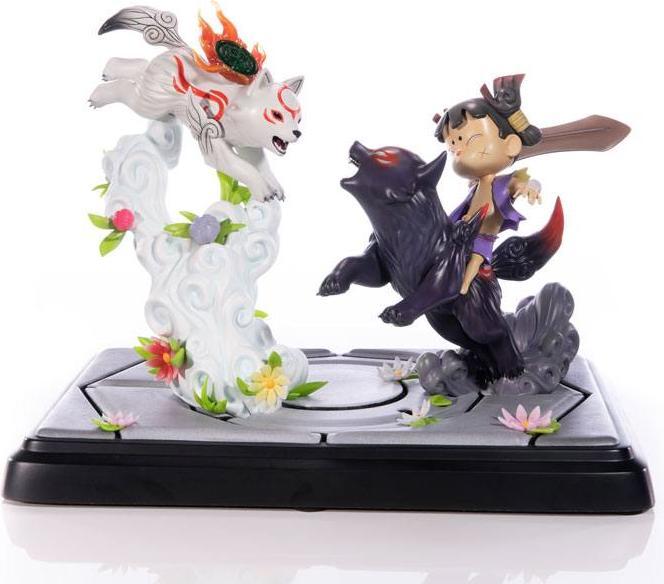Produktbild First 4 Figures Okamiden statuette Chibiterasu vs. Dark Chibiterasu & Possessed Kuni 33 cm