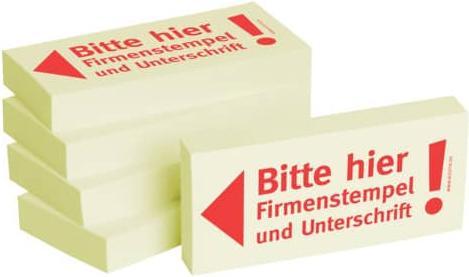 Produktbild Bizstix Notiz 'Firmenstempel' 75x35mm