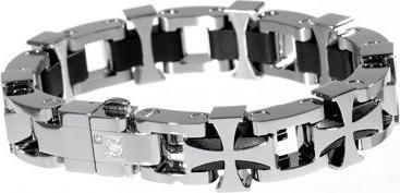 Simmons Jewelry Co. Armband Edelstahl Malteses Cross 16 mm (Edelstahl)