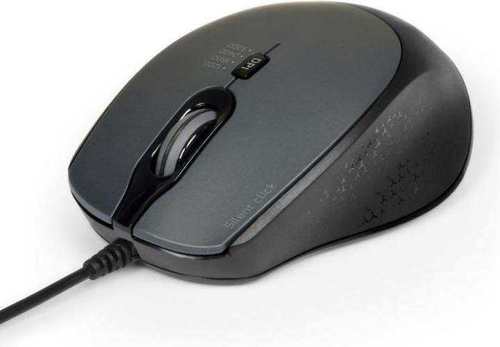 Produktbild Port Designs Mouse Office Pro Silent Wired - Black - Bulk (Kabelgebunden)