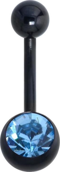 Produktbild Bijouteria Bauchpiercing (Kristall, PVD Beschichtung (schwarz), Titan)