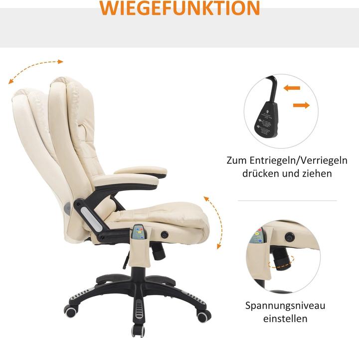 Immagine prodotto Swisshandel24 Sedia massaggiante sedia da ufficio sedia da gioco massaggio a 6 punti di vibrazione con funzione