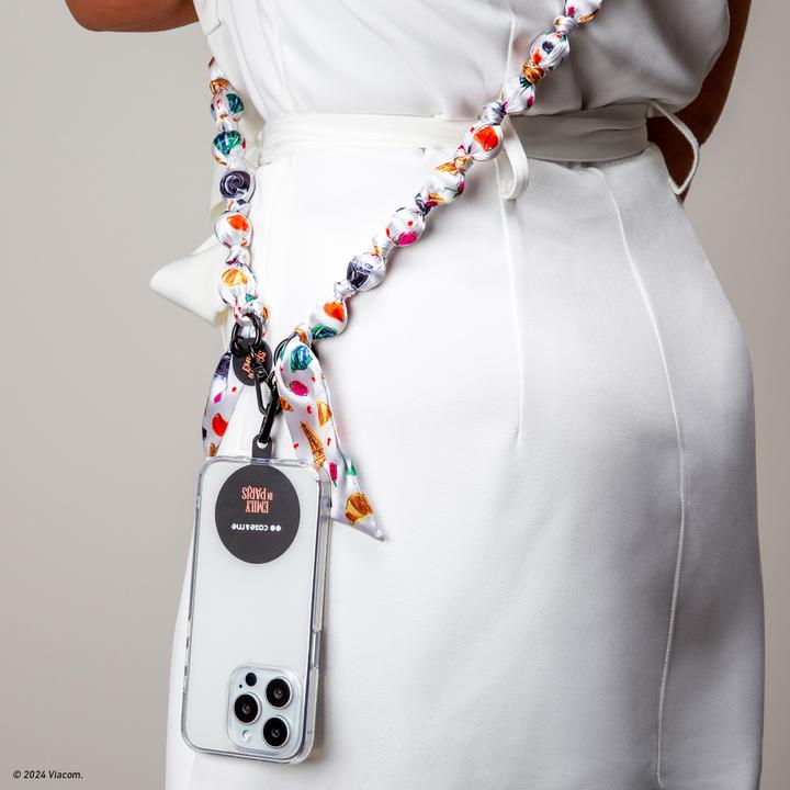 Actual product image Caseme Emily in Paris beaded scarf crossbody smartphone strap