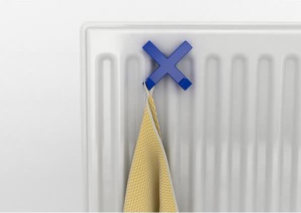 Produktbild Magni Mega Magnet CROSS XL (70 x 70 mm, inkl. 2 Haken zum Aufhängen von Gegenständen) blau (1 x)