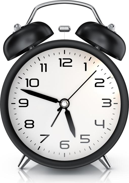 Bearware Wecker analog, rund, mit Licht, Retro, lauter