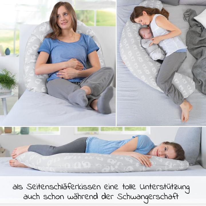Actual product image Theraline Nursing pillow "The Comfort" with micro pearl filling incl. cover 180 cm (34 cm)