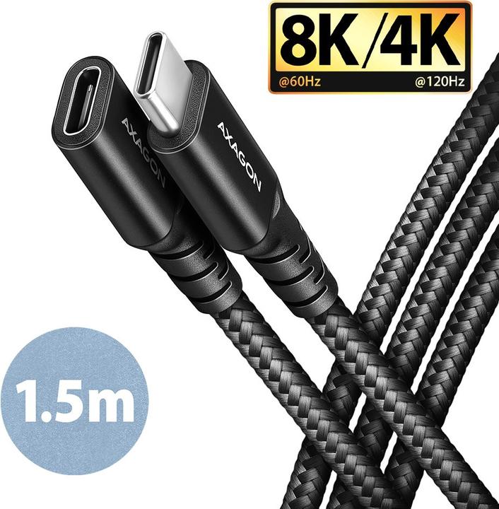Immagine prodotto Axagon BUCM32-CF15AB Cavo di prolunga Kabelis Gen2 USB-C - USB-C 1,5 m, 5 A, 20 Gbit (1.50 m, USB 3.2 Gen 2x2)