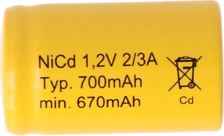 Produktbild AccuCell Akku KR-600AE, 2/3A (1 Stk., 700 mAh, Ladegerät inkl. Akku)