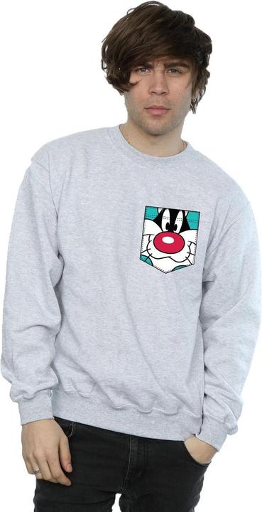 Produktbild Looney Tunes Sylvester Face Faux Pocket Sweatshirt (S)