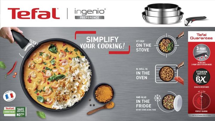 Image du produit Tefal Ingenio Preference (24 cm, Poêle à frire, Acier inoxydable)